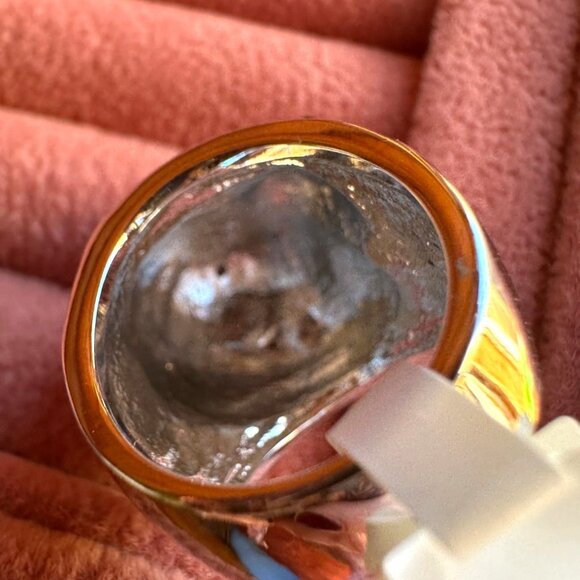 Park Lane Panda Bear Face Crystal Statement Ring Size 6 Silver Tone Rhinestones - Picture 10 of 12